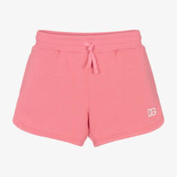 Dolce & Gabbana-Teen Girls Pink Cotton Logo Shorts | Childrensalon Outlet