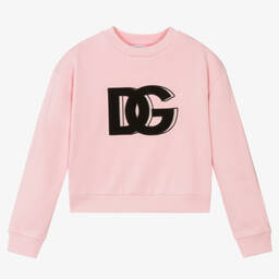 Dolce & Gabbana-Розовый свитшот DG для подростков | Childrensalon Outlet