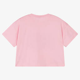 Dolce & Gabbana-Розовая футболка с логотипом DG | Childrensalon Outlet