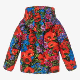 Dolce & Gabbana-Teen Girls Red Flower Jacket | Childrensalon Outlet