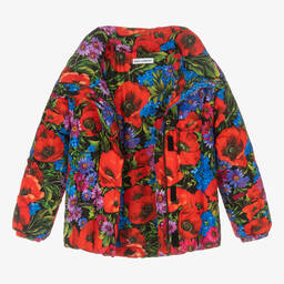 Dolce & Gabbana-Teen Girls Red Flower Jacket | Childrensalon Outlet