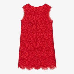Dolce & Gabbana-Красное кружевное платье | Childrensalon Outlet