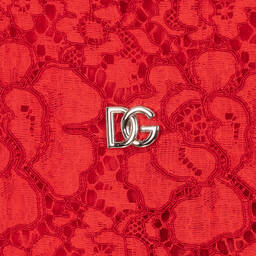 Dolce & Gabbana-Красное кружевное платье | Childrensalon Outlet