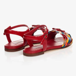 Dolce & Gabbana-Teen Girls Red Logo Sandals | Childrensalon Outlet