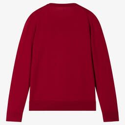 Dolce & Gabbana-Красный шерстяной кардиган с розой | Childrensalon Outlet