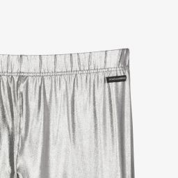 Dolce & Gabbana-Teen Girls Silver Leggings | Childrensalon Outlet