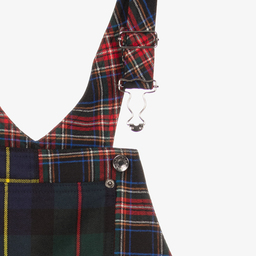 Dolce & Gabbana-دانغريز تينز بناتي صوف تارتان لون أحمر وأخضر | Childrensalon Outlet