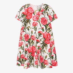 Dolce & Gabbana-Белое платье с гвоздиками | Childrensalon Outlet