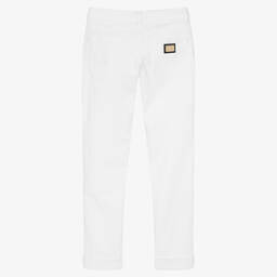 Dolce & Gabbana-Teen Girls White Distressed Jeans | Childrensalon Outlet