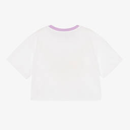 Dolce & Gabbana-Белая футболка с принтом Farmer для девочек-подростков | Childrensalon Outlet