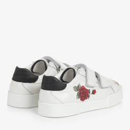 Dolce & Gabbana-ترينرز جلد لون أبيض تينز بناتي | Childrensalon Outlet