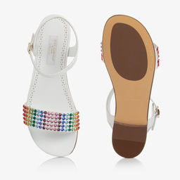 Dolce & Gabbana-Teen Girls White Sandals | Childrensalon Outlet