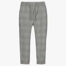 Dolce & Gabbana-Teen Grey Checked Trousers | Childrensalon Outlet