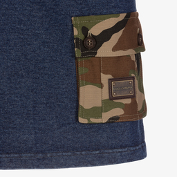 Dolce & Gabbana-Teen Jersey Denim Camouflage Shorts | Childrensalon Outlet