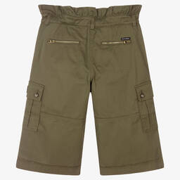 Dolce & Gabbana-Шорты карго цвета хаки для подростков | Childrensalon Outlet
