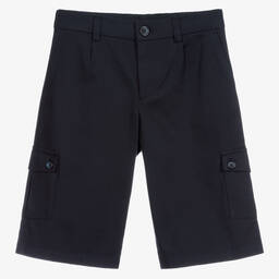 Dolce & Gabbana-Teen Navy Blue Cargo Shorts | Childrensalon Outlet