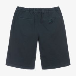 Dolce & Gabbana-Teen Navy Blue Cotton Shorts | Childrensalon Outlet