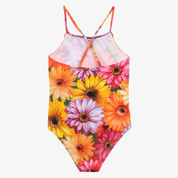 Dolce & Gabbana-Teen Orange Gerbera Swimsuit | Childrensalon Outlet
