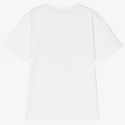 Dolce & Gabbana-Белая футболка с рисунком для подростков | Childrensalon Outlet
