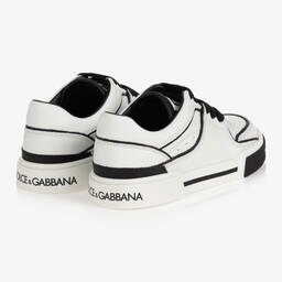 Dolce & Gabbana-ترينرز تينز ولادي جلد لون أبيض | Childrensalon Outlet