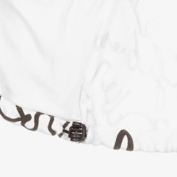 Dolce & Gabbana-توب هودي بسحّاب تينز بناتي قطن جيرسي لون أبيض | Childrensalon Outlet