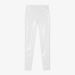 Dolce & Gabbana-Teen White Vinyl Leggings  | Childrensalon Outlet