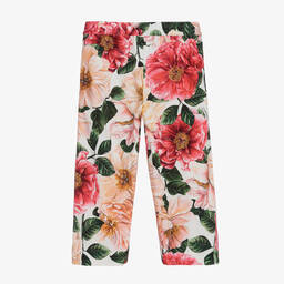 Dolce & Gabbana-Брюки из вискозы с камелиями | Childrensalon Outlet