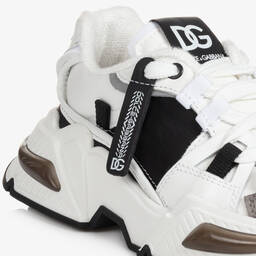 Dolce & Gabbana-White & Black Airmaster Trainers | Childrensalon Outlet