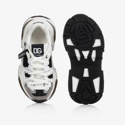 Dolce & Gabbana-White & Black Airmaster Trainers | Childrensalon Outlet