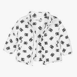 Dolce & Gabbana-Черно-белая куртка с принтом DG | Childrensalon Outlet