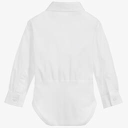 Dolce & Gabbana-White Cotton Baby Bodysuit | Childrensalon Outlet