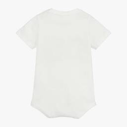 Dolce & Gabbana-تبّان قطن لون أبيض بطبعة ورود للمولودات | Childrensalon Outlet