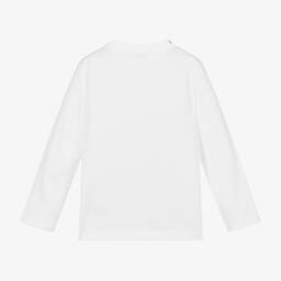 Dolce & Gabbana-Белый хлопковый топ с ежиком | Childrensalon Outlet