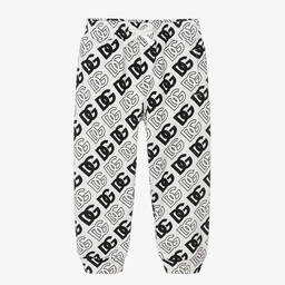Dolce & Gabbana-White DG Logo Joggers | Childrensalon Outlet