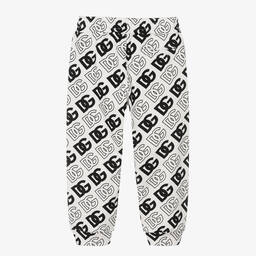 Dolce & Gabbana-White DG Logo Joggers | Childrensalon Outlet