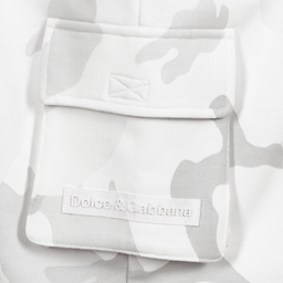Dolce & Gabbana-White & Grey Camouflage Shorts | Childrensalon Outlet