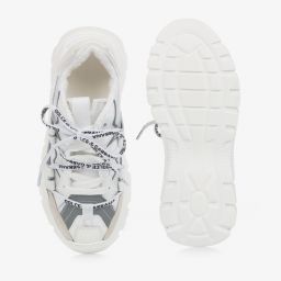 Dolce & Gabbana-White & Grey Space Trainers | Childrensalon Outlet