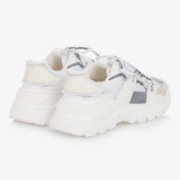 Dolce & Gabbana-White & Grey Space Trainers | Childrensalon Outlet