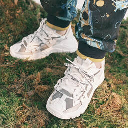 Dolce & Gabbana-White & Grey Space Trainers | Childrensalon Outlet
