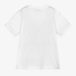 Dolce & Gabbana-White Logo Baby T-Shirt | Childrensalon Outlet