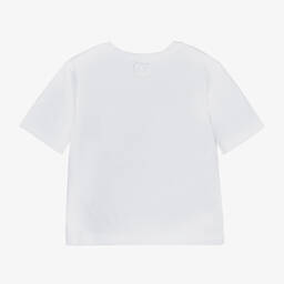 Dolce & Gabbana-White & Red Roses T-Shirt | Childrensalon Outlet