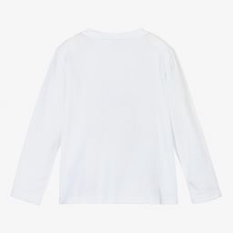 Dolce & Gabbana-White Supermodel Logo Top | Childrensalon Outlet