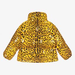 Dolce & Gabbana-Желтый пуховик с леопардовым принтом | Childrensalon Outlet