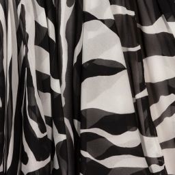 Dolce & Gabbana-Платье из шелка и шифона с принтом под зебру | Childrensalon Outlet