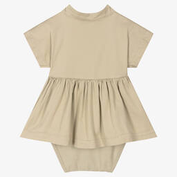 Donsje-Зеленое платье из органического хлопка | Childrensalon Outlet