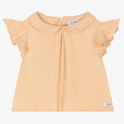 Donsje-Бледно-оранжевая льняная блузка | Childrensalon Outlet