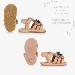 Donsje-Розовые сандалии из нубука | Childrensalon Outlet