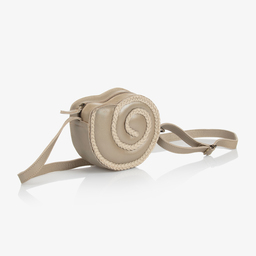 Donsje-Beige Gold Shell Bag (14cm) | Childrensalon Outlet