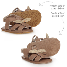 دونسجي-صندل جلد لون بيج للمولودات | Childrensalon Outlet