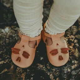 دونسجي-حذاء أطفال بناتي جلد لون بيج فاتح | Childrensalon Outlet